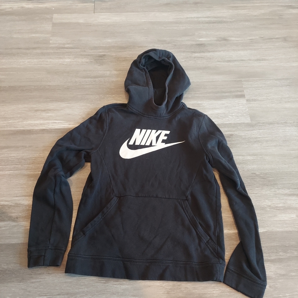 NIKE Youth Boy's Size LARGE Athletic Black Hoodie Sweatshirt 🔥🔥🔥